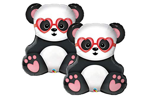 Set of 2 Lovable Panda Bear Jumbo 32" Foil Party Balloons Set of 2 Lovable Panda Bear Jumbo 32" Foil Party Balloons