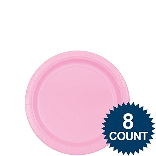 Amscan 54015.109 Paper Plates Party Supplies One Size Pink