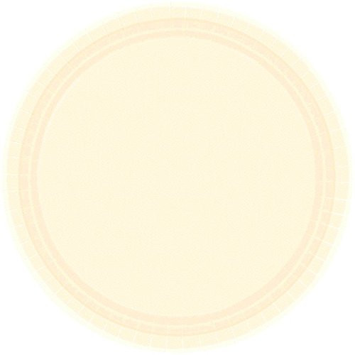 Amscan 54015.57 Paper Plates Party Supplies, 8, Vanilla Crème