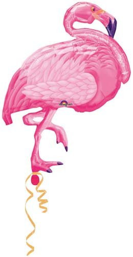 XL 27 Pink Flamingo Super Shape Mylar Foil Balloon Hawaiian Luau Party by Anagram