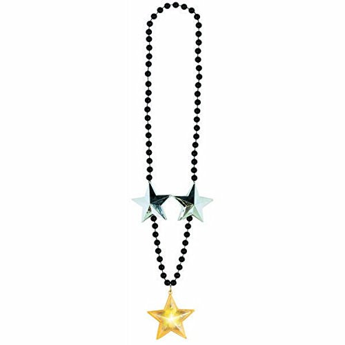 Jumbo Bead Party Necklace with Light-Up Star, 40"