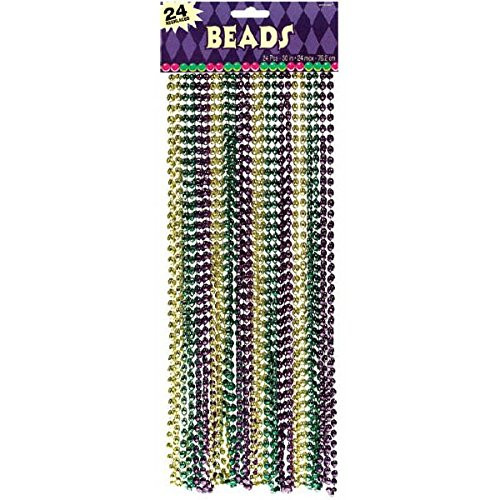 Metallic Bead Party Necklace, 30", 24 Ct.
