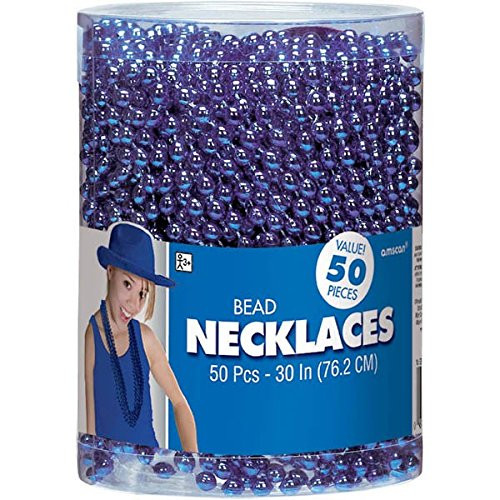 Amscan Bead Necklaces, Party Accessory, Blue