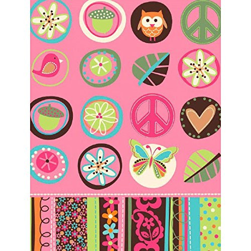 amscan Hippie Chick Table Cover Birthday Party Tableware Decoration Supply (1 Piece), 54" x 102", Multicolor