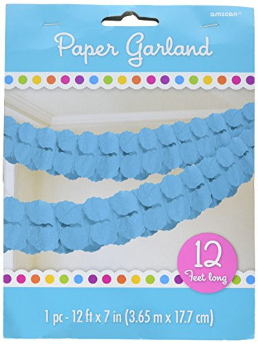 Amscan Caribbean Blue Paper Garland | Party Decoration