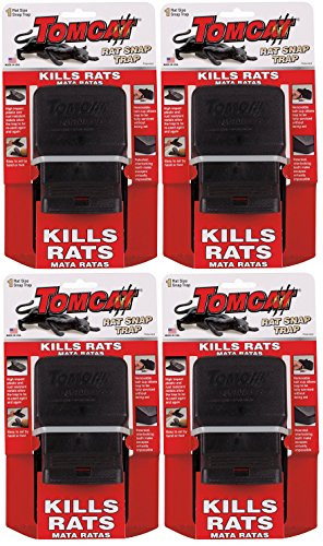 (4 Pack) Tomcat Rat Snap Trap (1 Trap Per Pack)