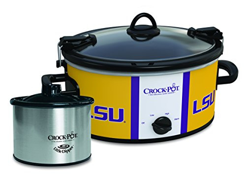 Louisiana State Tigers Collegiate Crock-Pot Cook & Carry Slow Cooker with Bonus 16-ounce Little Dipper Food Warmer
