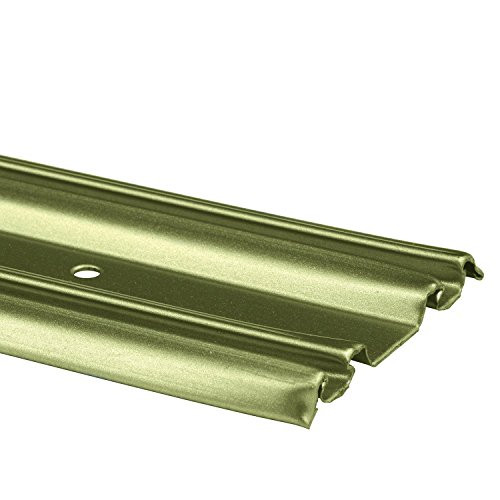 Prime-Line Products N 6879 By-Pass Mirror Door Bottom Track, 48 in., Roll-Formed Steel, Champagne Gold Finish