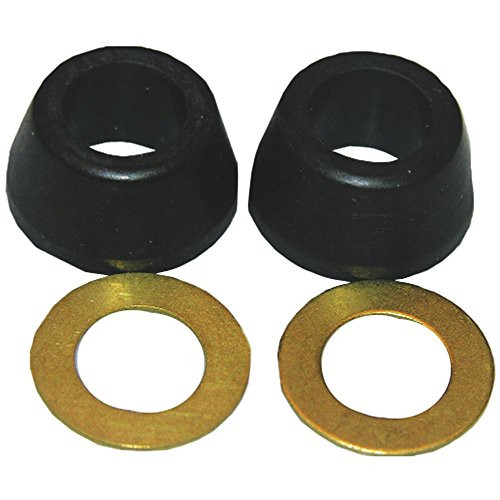 LARSON 02-2237 3/8" Rubber Cone Washer & Brass Ring, 4-PK.
