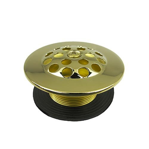 LASCO 03-5007 Bathtub Drain Shoe Strainer 1 1/4 Inch Polished Brass