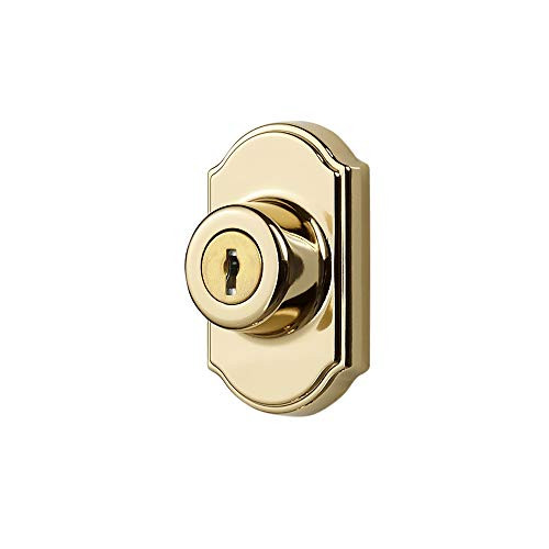 Ideal Security Inc. SK703BB DX Keyed Deadbolt for Storm and Screen Doors Easy to Install, Brass E-Coat