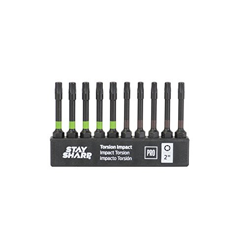 EAB Tool 75320 2" Torsion Impact Bit Clip (10 Pack) Professional Screwdriver Bit - Recyclable,