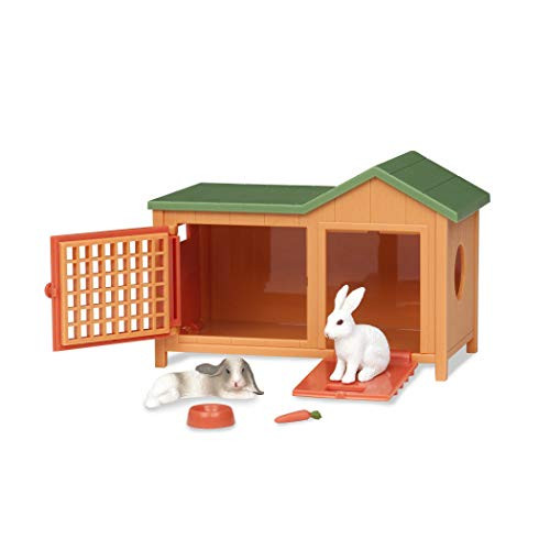 Terra by Battat  Bunny Hutch  Bunny Rabbit Toy Animal Figure Playset for Kids 3-Years-Old & Up (5 Pc)