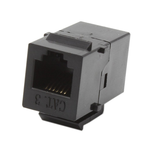 AllSmartLife 5-Pack CAT3 Female to Female RJ11/RJ12 Keystone Phone Jack Inline Coupler - Black