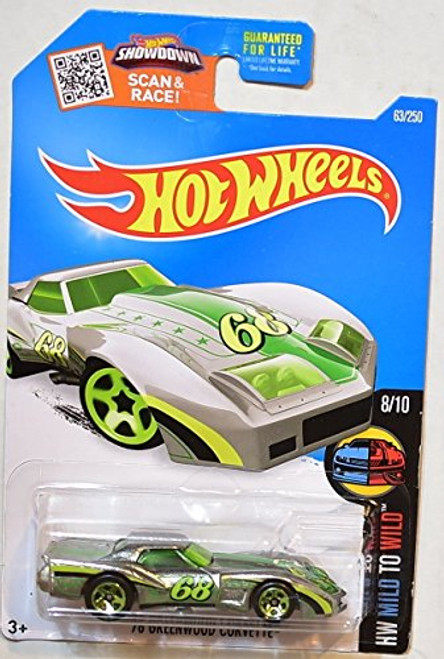 Hot Wheels 2016 HW Mild to Wild '76 Corvette Greenwood 63/250, Exclusive ZAMAC Hot Wheels 2016 HW Mild to Wild '76 Corvette Greenwood 63/250, Exclusive ZAMAC