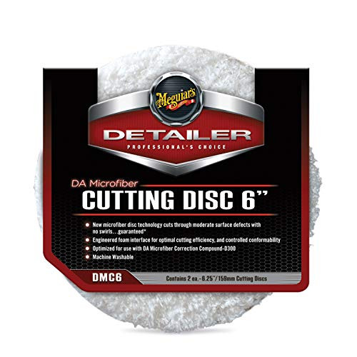 Meguiar's DMC6 DA 6" Microfiber Cutting Disc, 2 Pack,
