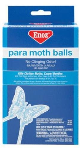 Enoz Para Moth Balls for Moths and Carpet Beetles, 10 oz