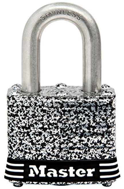 Master Lock Padlock, Laminated Stainless Steel Lock, 1-9/16 in. Wide, 3SSKAD