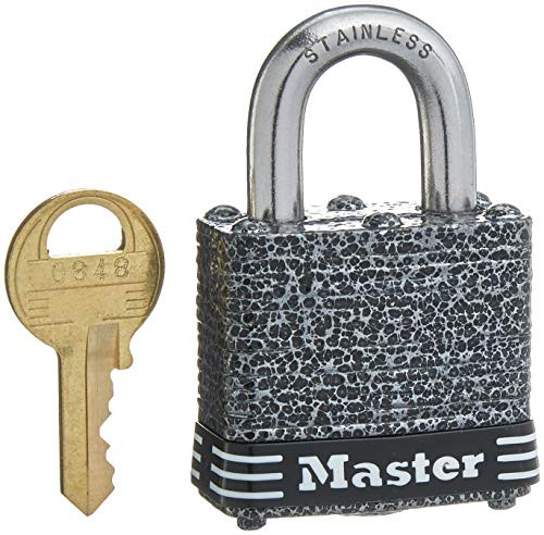 Master Lock Padlock, Laminated Stainless Steel Lock, 1-9/16 in. Wide, 3SSQ (Pack of 4-Keyed Alike) Master Lock Padlock, Laminated Stainless Steel Lock, 1-9/16 in. Wide, 3SSQ (Pack of 4-Keyed Alike)