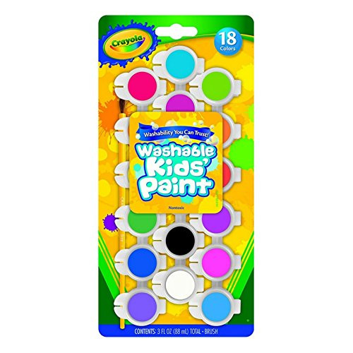 Crayola Bulk Buy Washable Kid's Paint 18 Colors Pack 54-0125 (3-Pack)