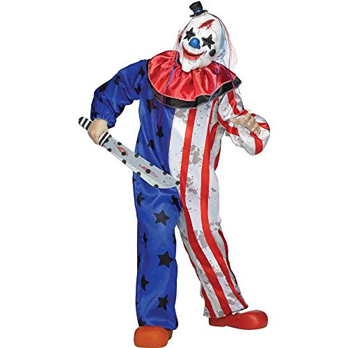 Fun World Kid's Lrg/Evil Clown Chld Cstm Childrens Costume, Multi, Large Fun World Kid's Lrg/Evil Clown Chld Cstm Childrens Costume, Multi, Large