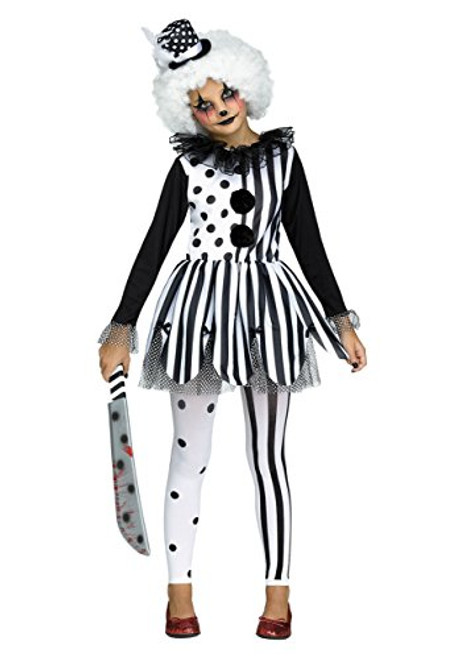 Fun World Big Girl's Killer Clown Children's Costume, Multicolor, Standard