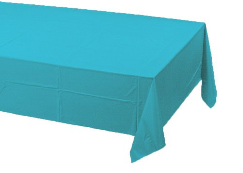Creative Converting 711039 Paper Banquet Table Cover, Bermuda Blue