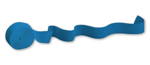 Creative Converting Touch of Color Crepe Paper Streamer Roll, 81-Feet, True Blue