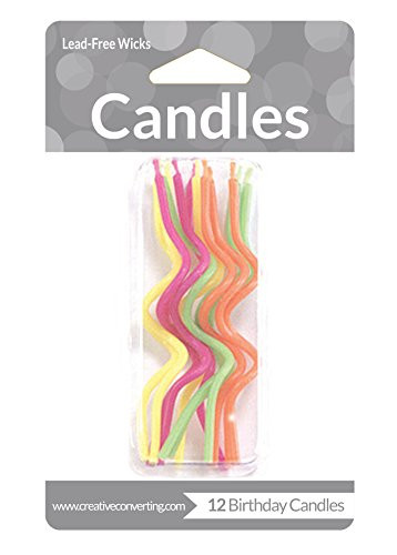 Creative Converting 101025 Crazy Curl Birthday Cake Candles, One Size, Assorted