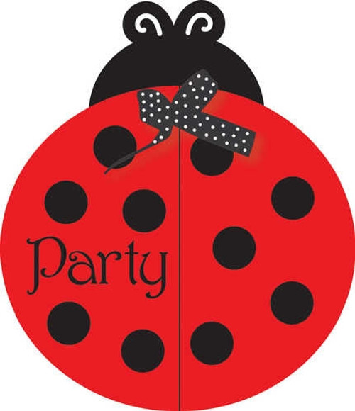 Creative Converting Ladybug Fancy Birthday Party Invitations, 8-Count