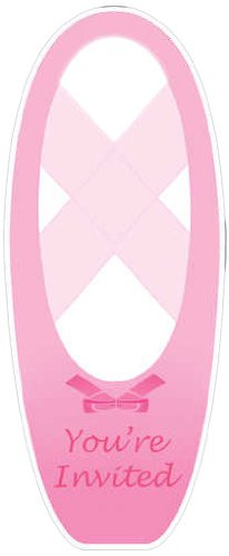 8-Count Party Invitation Postcards, Tutu Much Fun Birthday