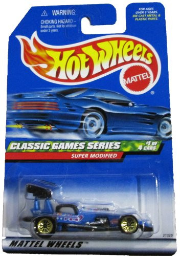 Mattel Hot Wheels 1999 1:64 Scale Classic Games Series Blue Super Modified Die Cast Car 1/4