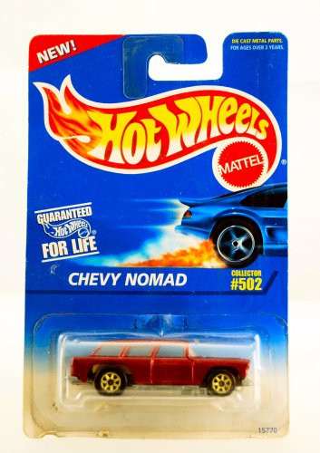 Hot Wheels - 1995 - Chevy Nomad - Metallic Red - Collector #502 - Die Cast - Limited Edition - Collectible 1:64 Scale