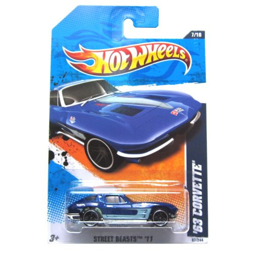 2011 Hot Wheels '63 Corvette Blue #87/244