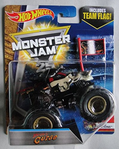 HOT WHEELS MONSTER JAM 1:64 SCALE EPIC ADDITIONS 4/10, PIRATE'S CURSE INCLUDES TEAM FLAG 25TH ANNIVERSARY
