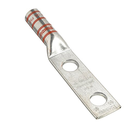Panduit LCC3/0-12D-X Code Conductor Copper Compression Lug, 2 Hole, 3/0 AWG, 1/2-Inch Stud, 1-Inch Hole Spacing