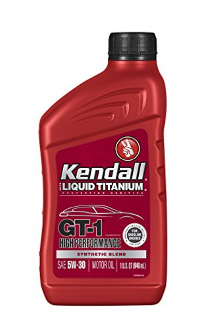 Kendall 1074966 Blend Motor (GT-1 High Performance Synthetic Oil with Liquid Titanium 5W30-1 Quart), 32. Fluid_Ounces Kendall 1074966 Blend Motor (GT-1 High Performance Synthetic Oil with Liquid Titanium 5W30-1 Quart), 32. Fluid_Ounces
