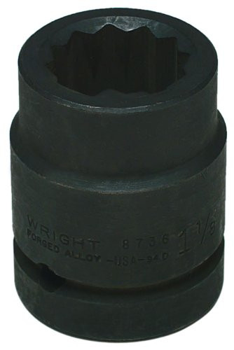 Wright Tool 8752 1-5/8-Inch with 1-Inch Drive 12 Point Standard Impact Sockets