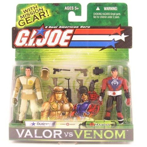 GI JOE VENOM VS VALOR DUSTY VS ZARTAN 1 PACK MOC