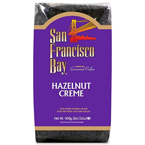 San Francisco Bay Coffee, Hazelnut Crème- Whole Bean, 2-Pound (32 oz.), Flavored