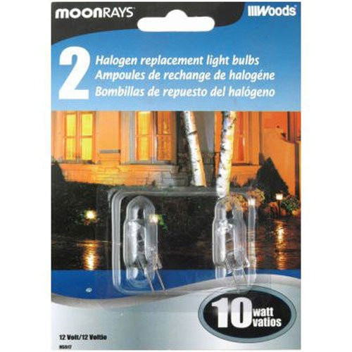 Moonrays 95517 10-Watt Halogen Bi-pin Replacements, 2 Pack