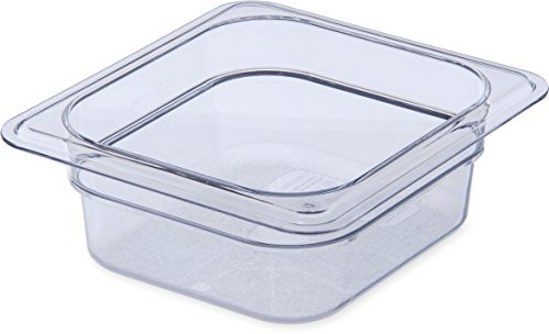 Carlisle 3068307 StorPlus Sixth Size Food Pan, Polycarbonate, 2.5" Deep, Clear