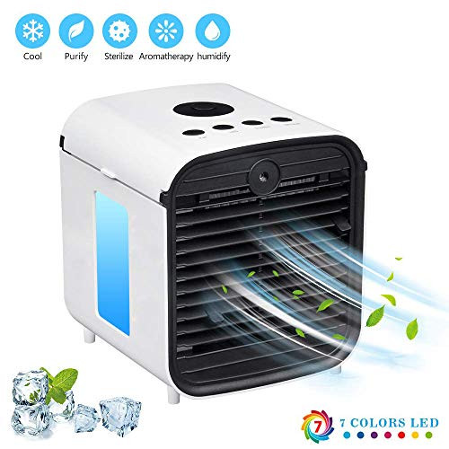 QSLLER Personal Space air Cooler Personal Space air Conditioner Fan,Mini air Humidifier Quiet air Purifier USB Desktop Cooling Fan with 3 speeds for Room Travel Office
