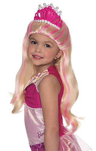Rubies Barbie and The Pearl Princess Lumina Wig with Tiara, Child Size