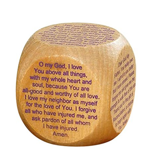 Prayer Cubes Wooden with Reconciliation Prayers, 1 5/8 inch Prayer Cubes Wooden with Reconciliation Prayers, 1 5/8 inch