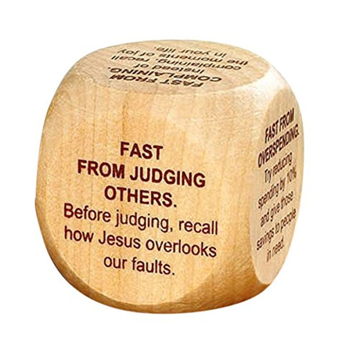 Prayer Cubes Wooden with Fasting Prayers, 1 5/8 Inch Prayer Cubes Wooden with Fasting Prayers, 1 5/8 Inch