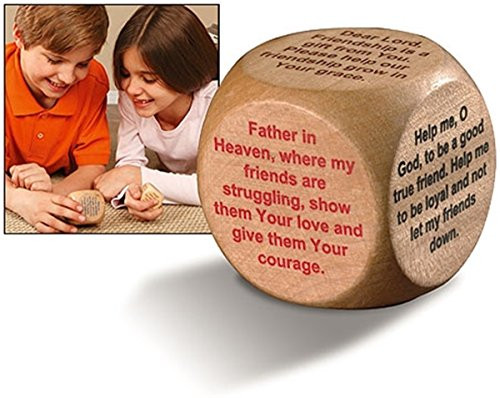 Prayer Cubes Wooden with Friendship Prayers, 1 5/8 Inch Prayer Cubes Wooden with Friendship Prayers, 1 5/8 Inch