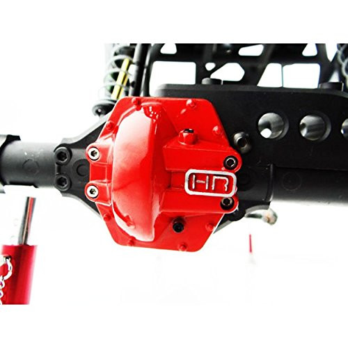 Hot Racing Wra12Ca02 Metal Low Profile Ar60 Diff Cover, Red, for Axial Yeti, Wraith, and AX10