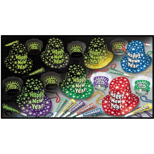 Beistle 88793-50 1-Pack Decorative Midnight Glow Party Assortments for 50 People