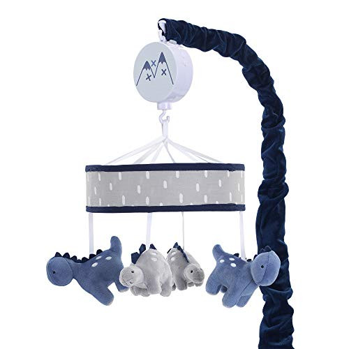 Lambs & Ivy Baby Dino Blue/Gray Dinosaur Musical Baby Crib Mobile Soother Toy Lambs & Ivy Baby Dino Blue/Gray Dinosaur Musical Baby Crib Mobile Soother Toy